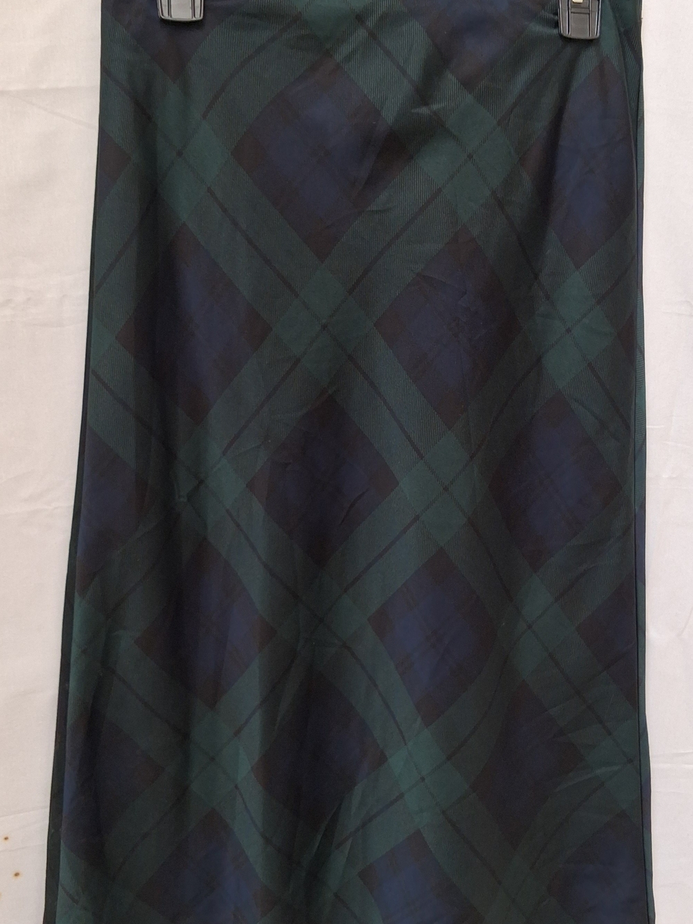 J. Crew Blue and Green Plaid Maxi Skirt